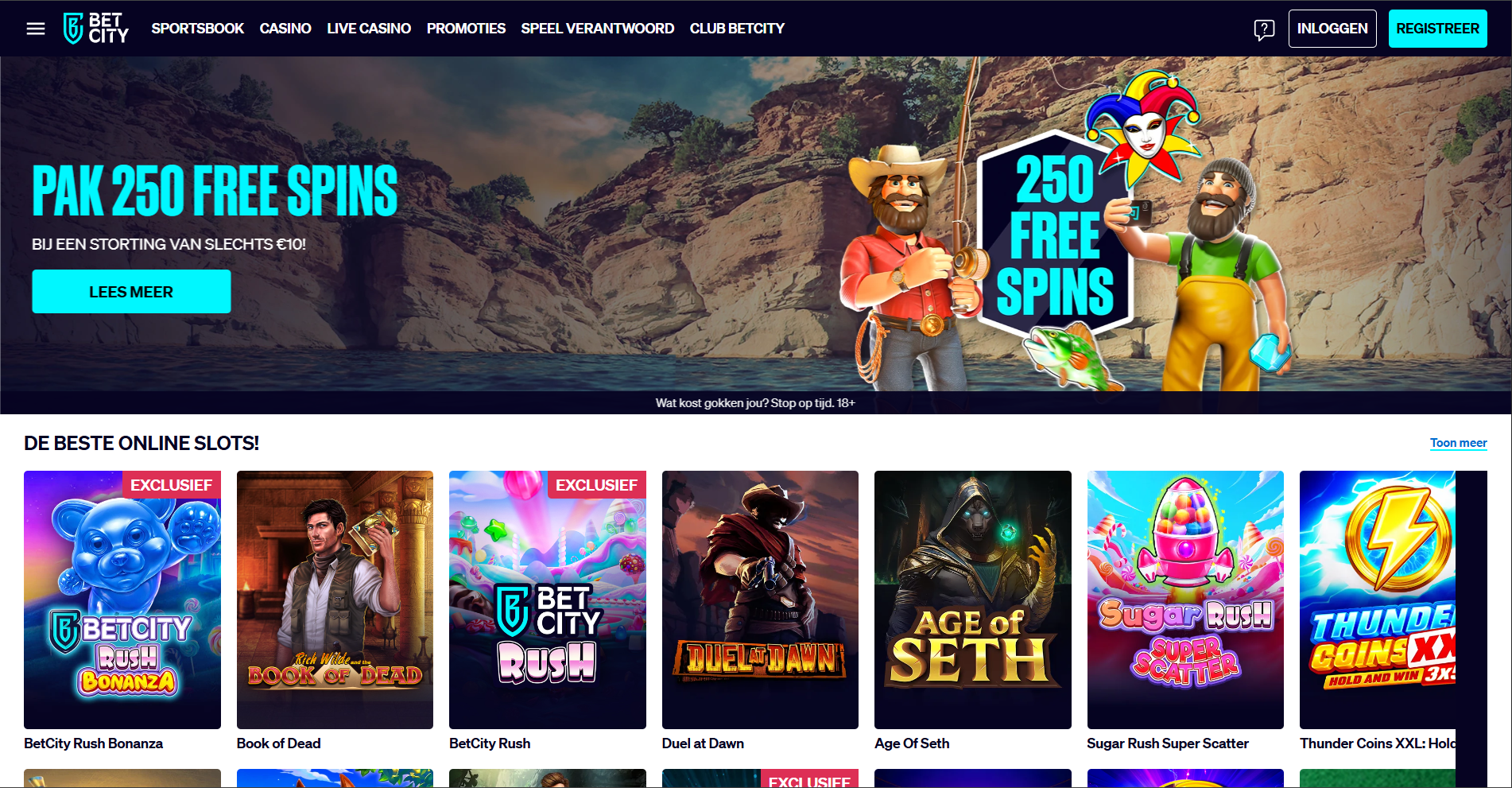 BetCity Casino hoofdpagina