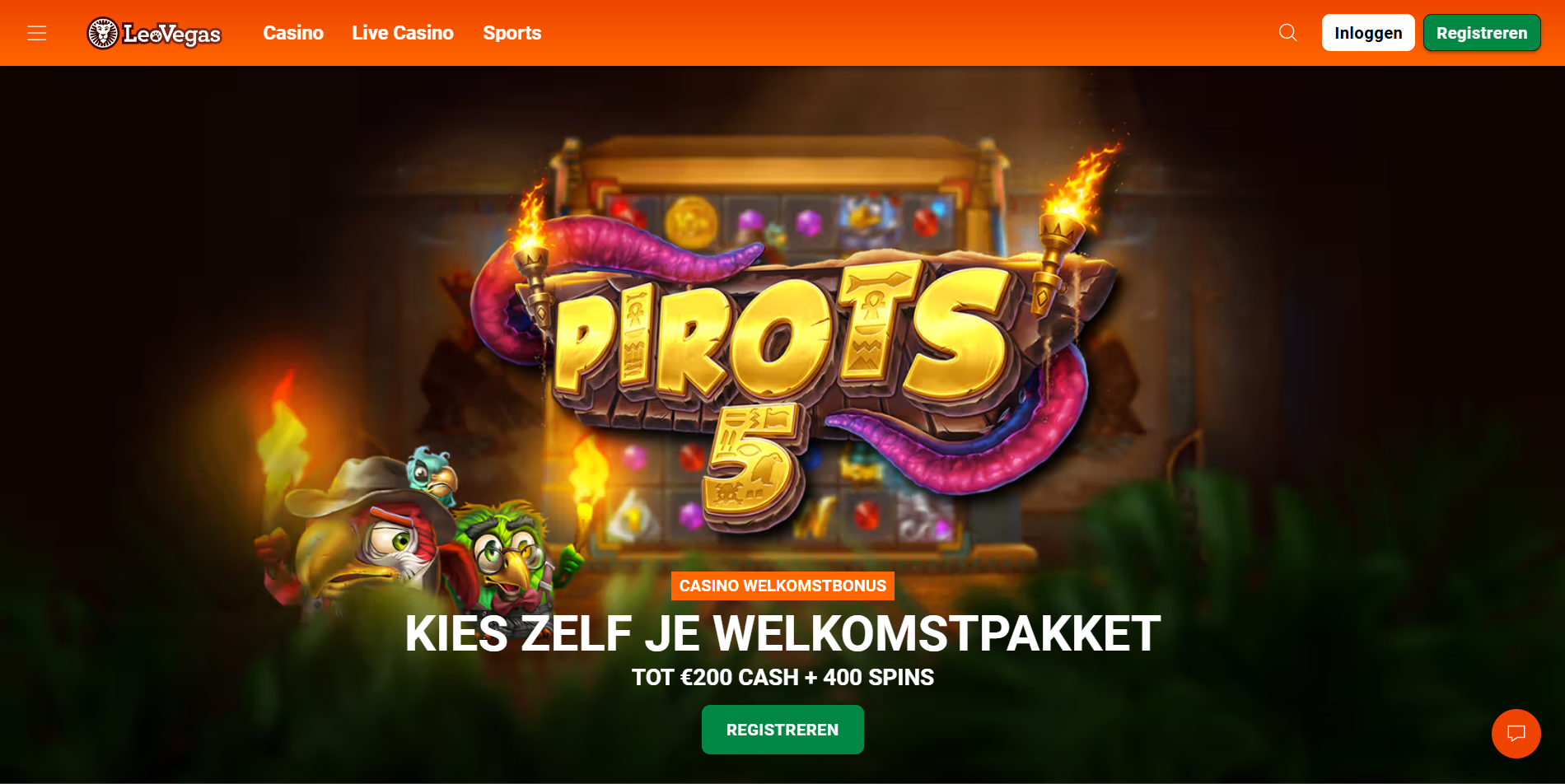 LeoVegas Casino hoofdpagina